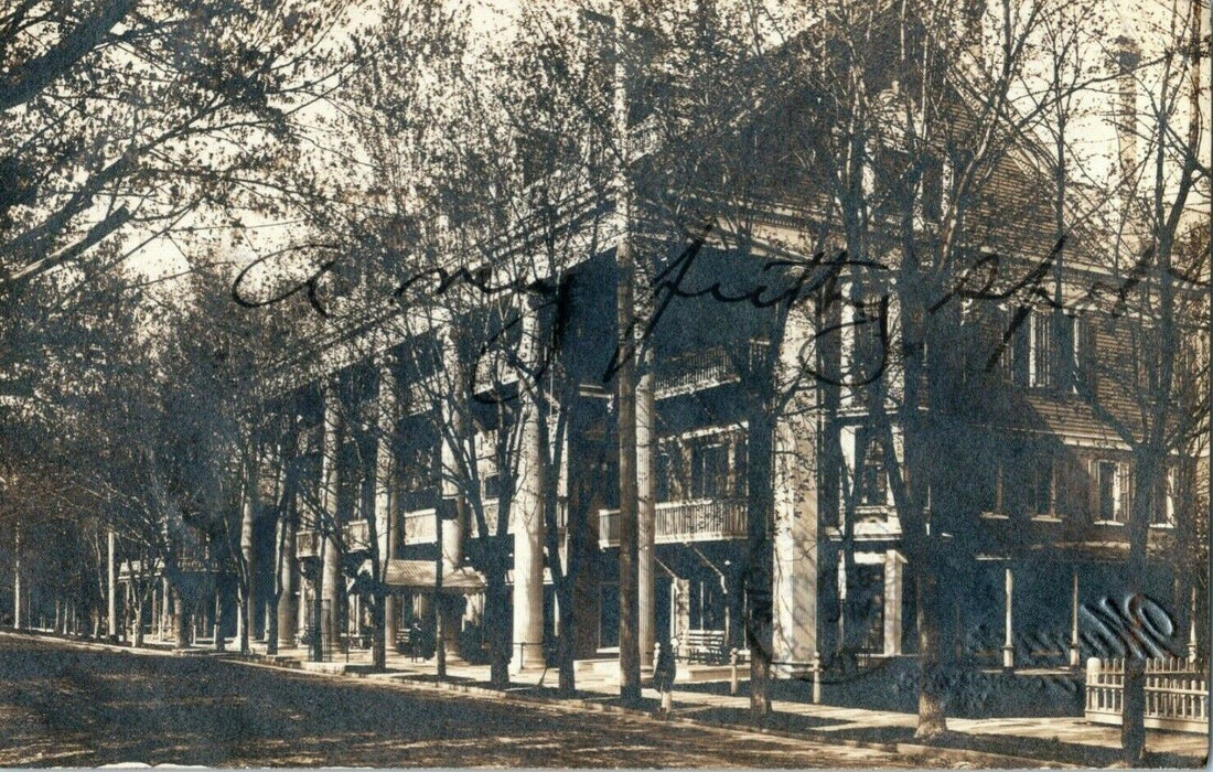 1903 Oconomowoc Wisconsin RPPC Street View Antique Photo Postcard