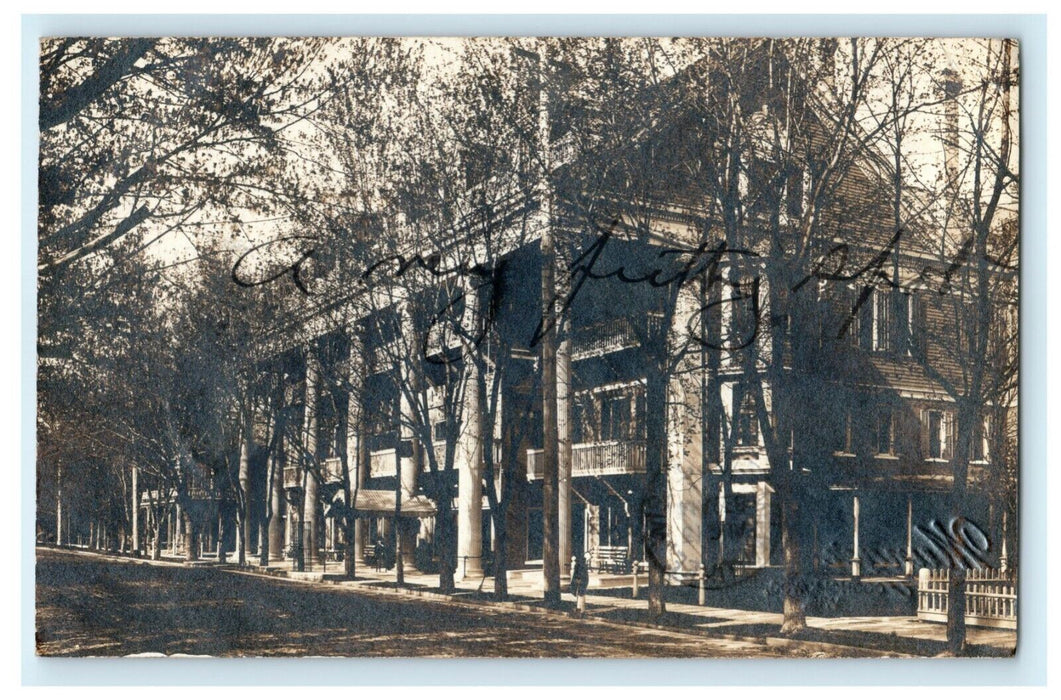 1903 Oconomowoc Wisconsin RPPC Street View Antique Photo Postcard