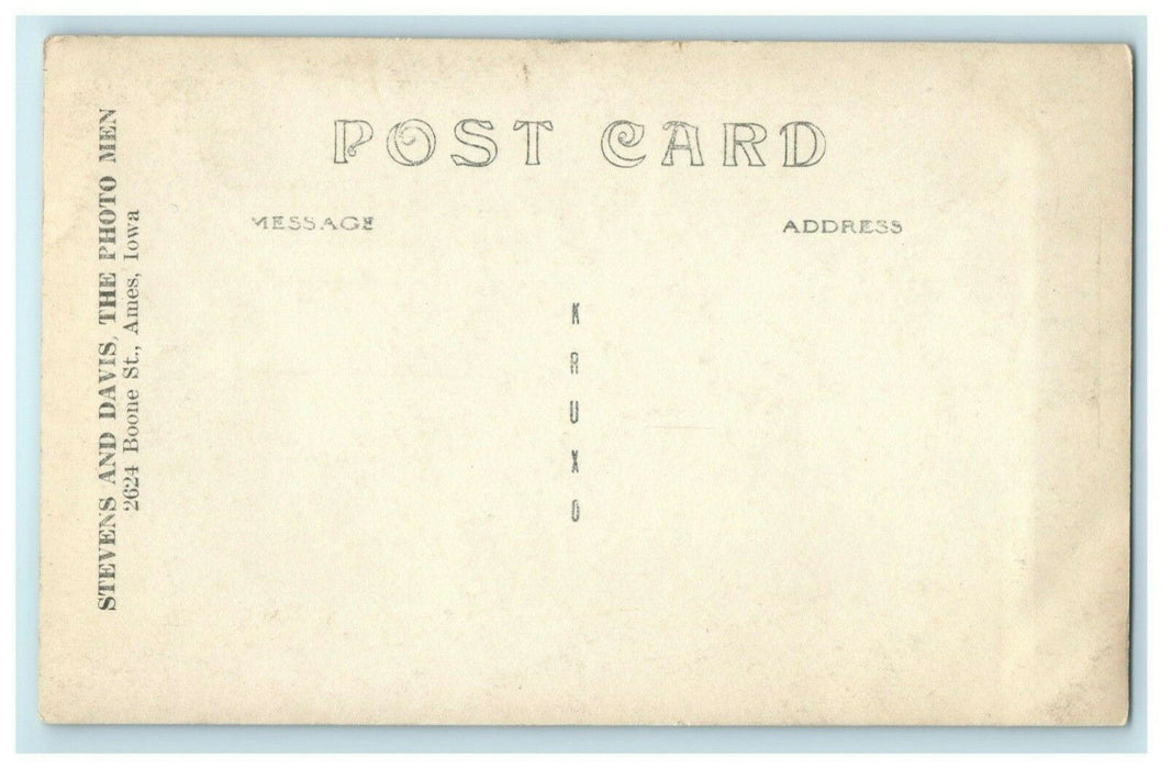 Campus Scene Tower ISC Ames Iowa University c1930's RPPC Photo Postcard