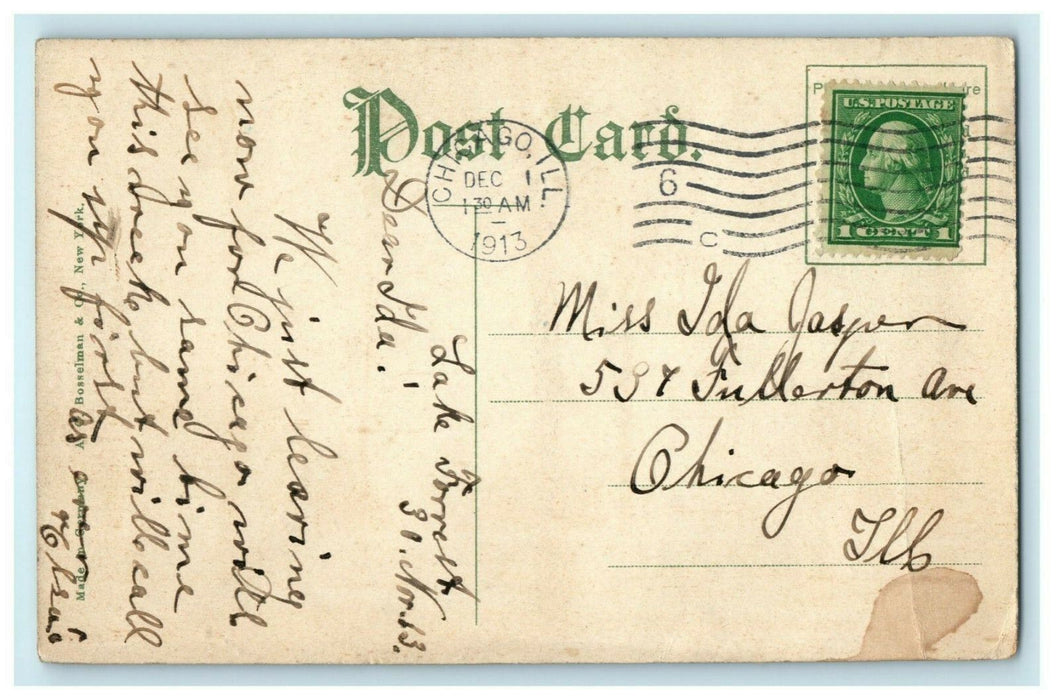 1913 Administration Building Rock Island Arsenal Chicago Illinois IL Postcard