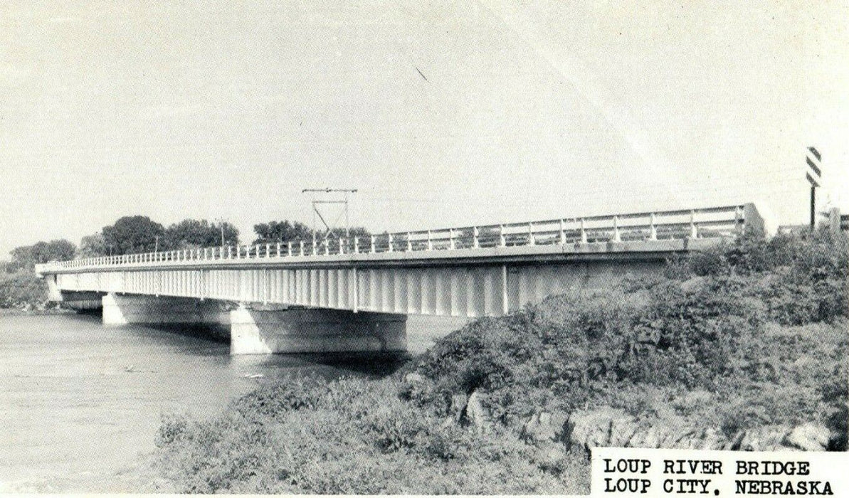 c1930 Loup River Bridge Loup City Nebraska NE Antique Postcard