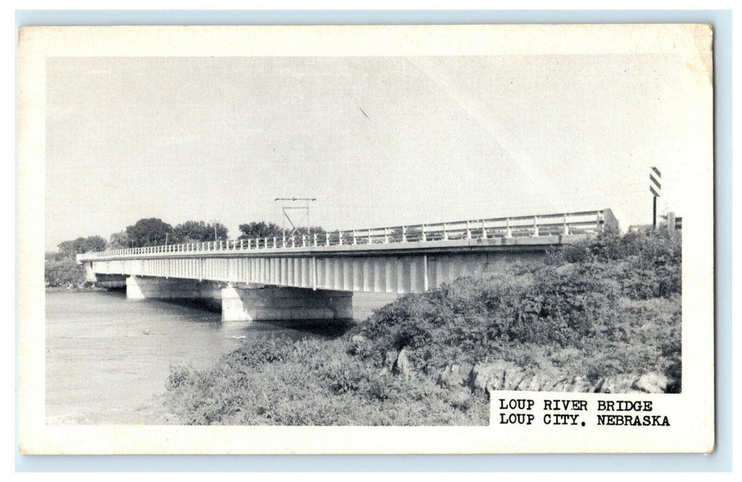 c1930 Loup River Bridge Loup City Nebraska NE Antique Postcard