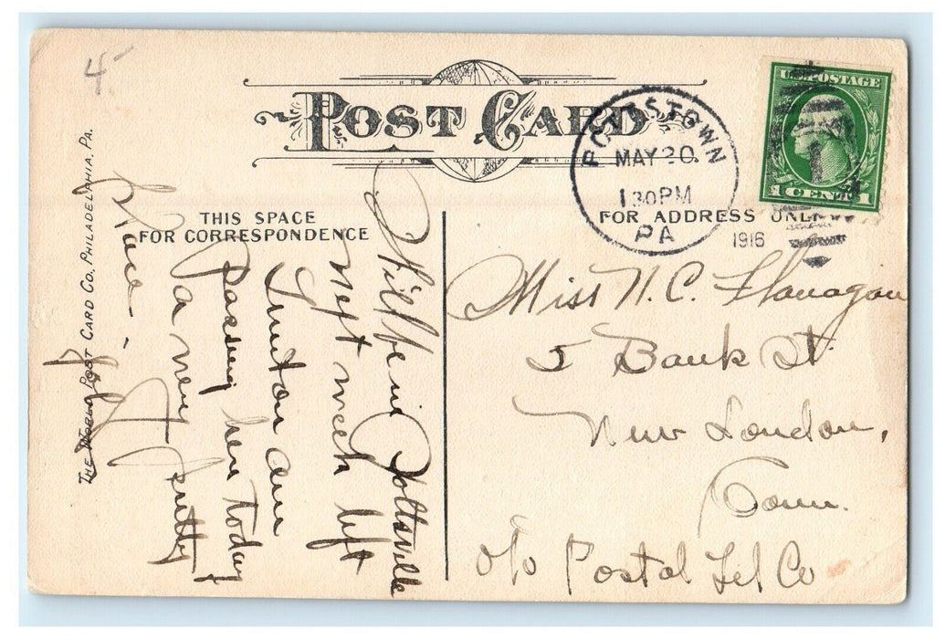 1916 St. Aloysius R.C. Church Pottstown Pennsylvania PA Antique Postcard