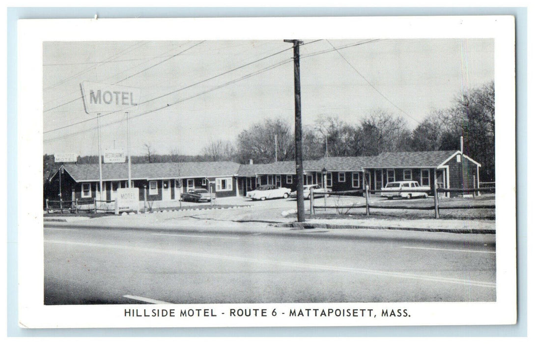 c1950s Hillside Motel, Route 6 Mattapoisett Massachusetts MA Postcard
