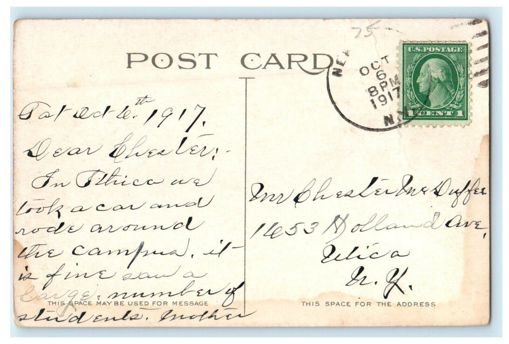 1917 General View Of Campus Cornell University Ithaca New York NY Postcard
