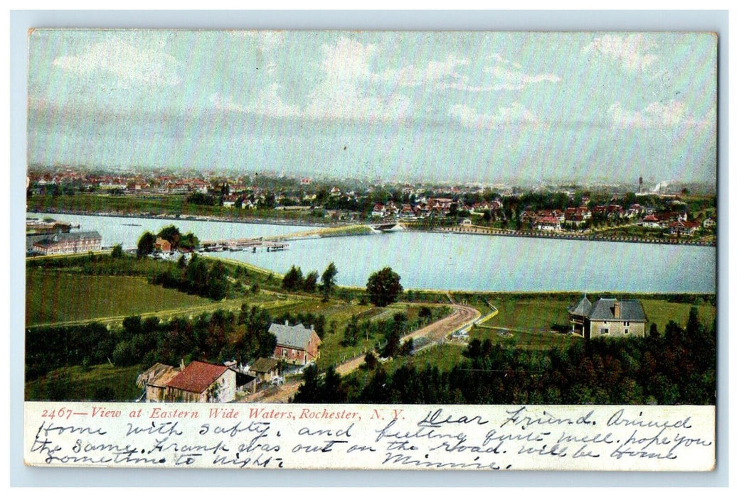 1907 View At Eastern Wide Waters Rochester New York NY Antique Postcard