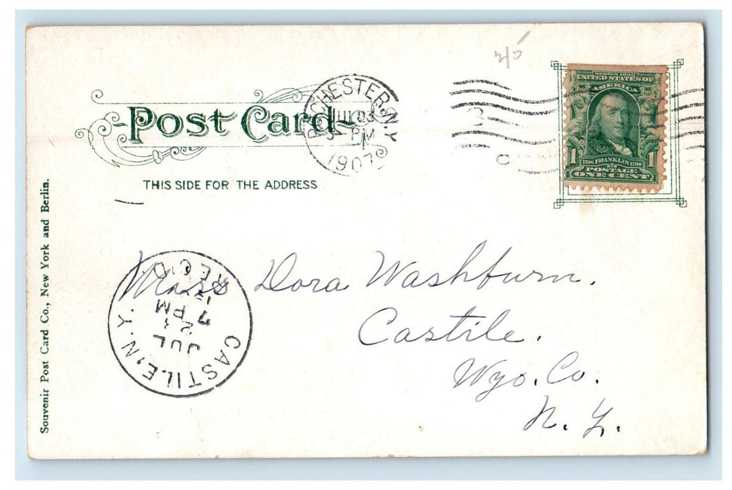 1907 View At Eastern Wide Waters Rochester New York NY Antique Postcard