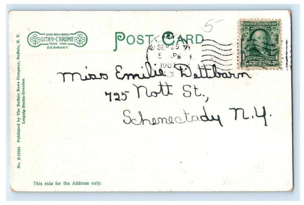 1907 View From Indian Steps Elmira New York NY Posted Antique Postcard