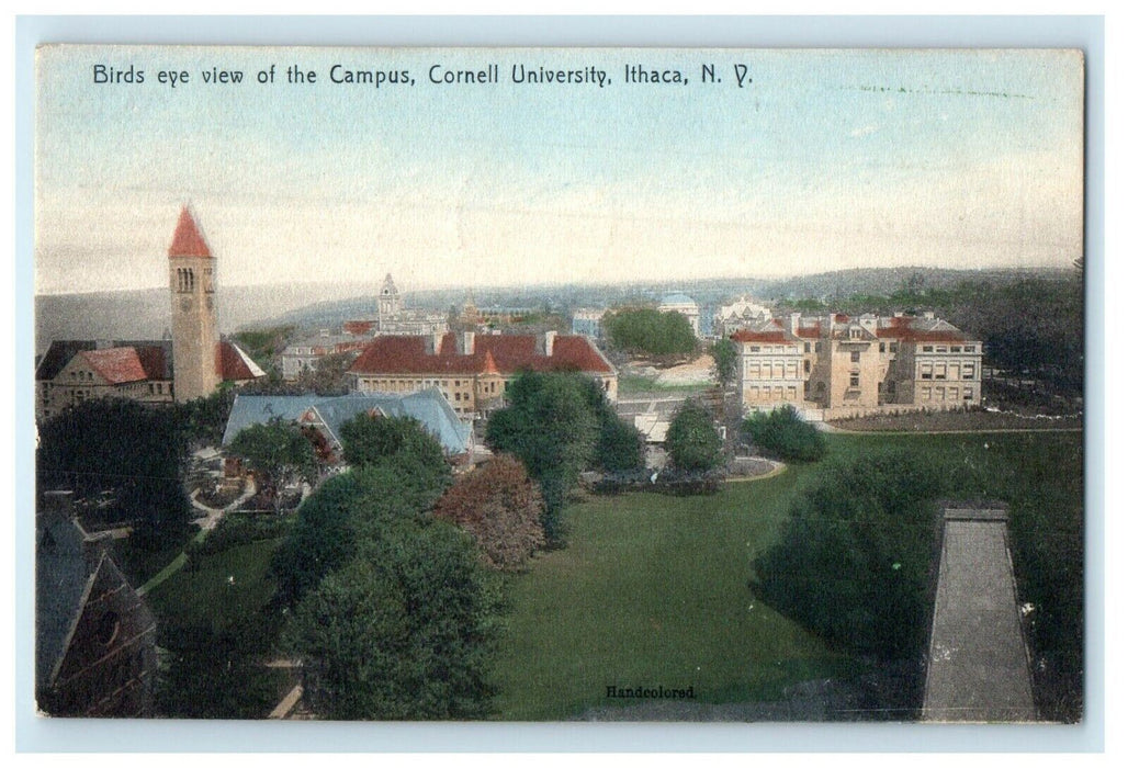 1910 Bird's Eye View Of The Campus Cornell University Ithaca NY Antique Postcard