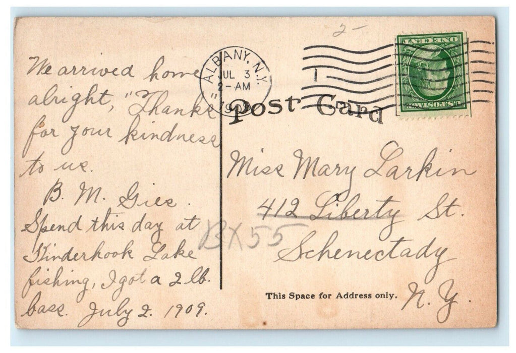 1909 Hudson River Day Line Steamer Shio Robert Fulton New York NY Postcard
