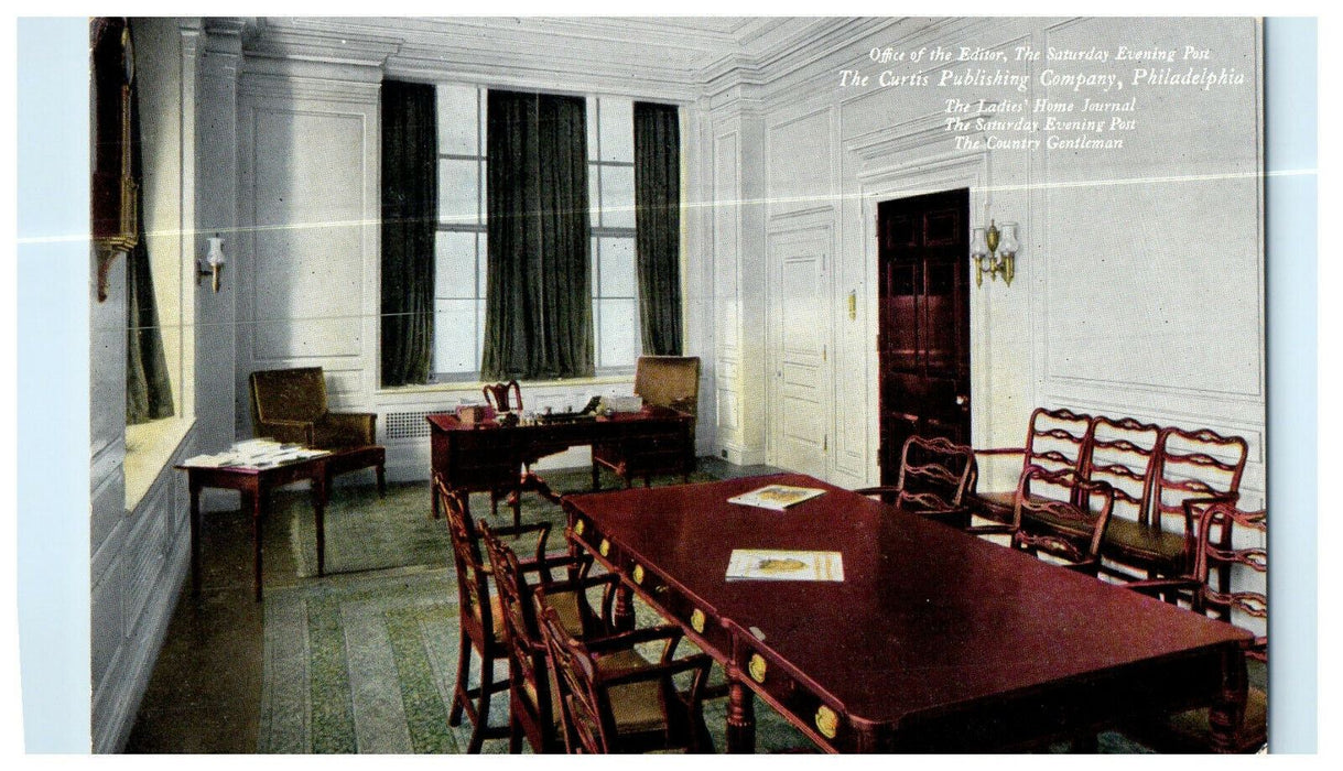 c1910 Office of the Editor The Curtis Publishing Company PA Postcard