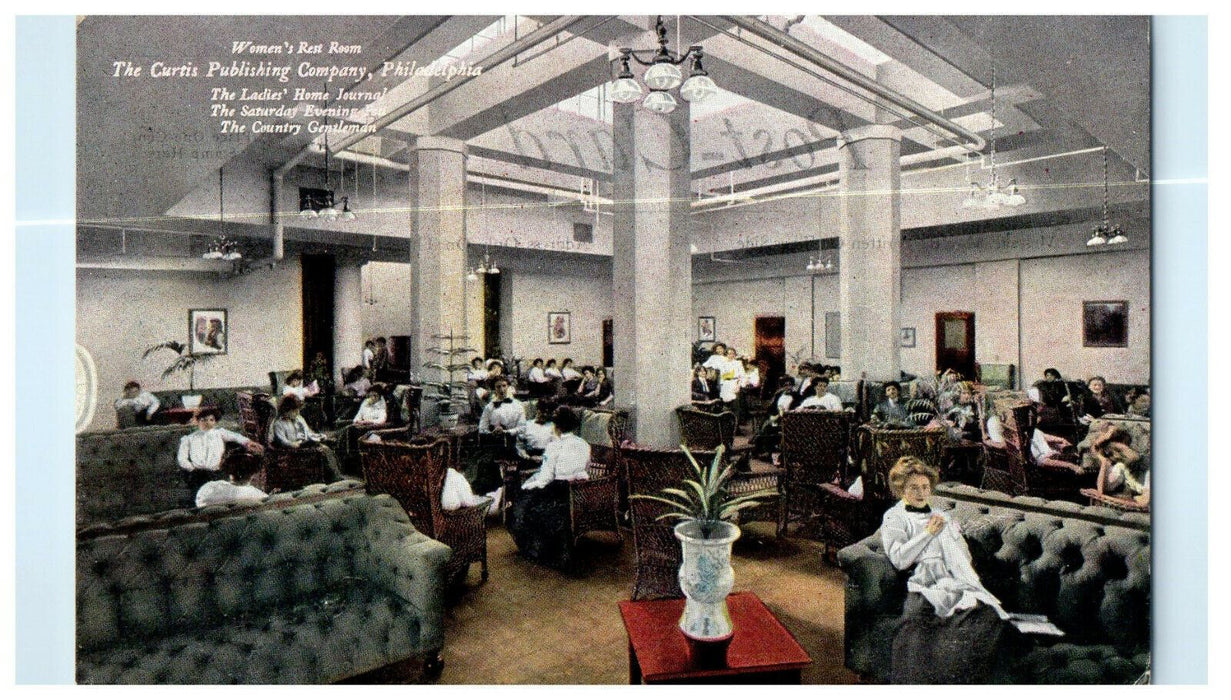 c1910 Women's Rest Room, The Curtis Publishing Company Philadelphia PA Postcard
