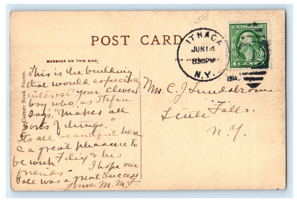 1914 Sibley College Cornell University Ithaca New York NY Antique Postcard