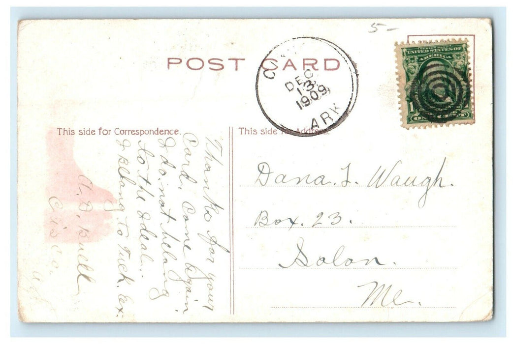 1909 A Trip On The Hudson River Boat Passengers New York NY Antique Postcard