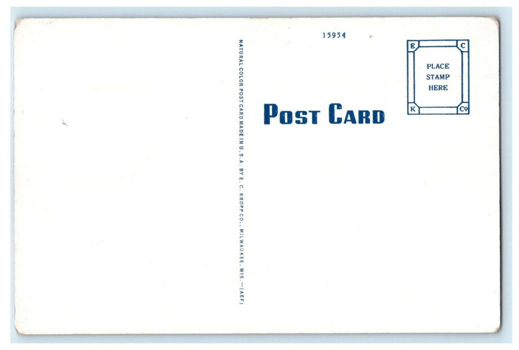 c1940s PJ Jacobs High School Stevens Point Wisconsin WI Unposted Postcard