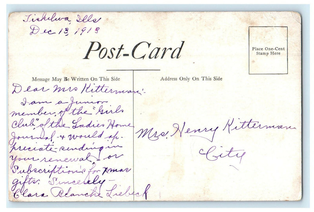 1913 View of Section of Bindery, The Curtis Publishing Company PA Postcard