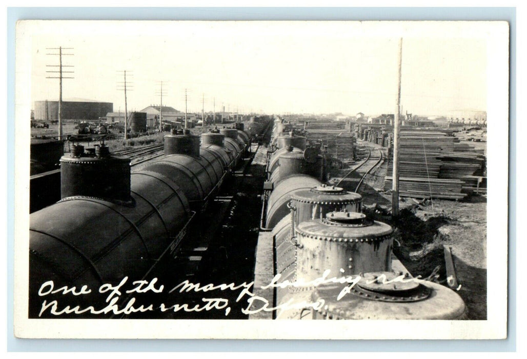 c1910's Oil Railroad Yard Burkburnett Texas TX RPPC Photo Antique Postcard