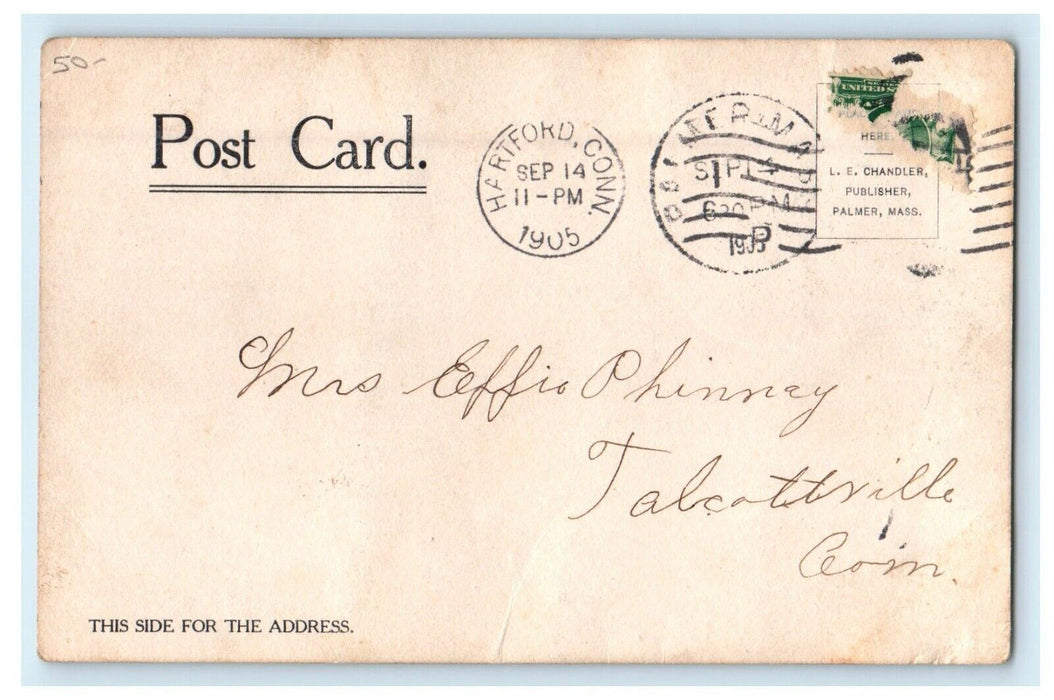 1905 Forest Lake And Pavilion Palmer Massachusetts MA Photo Antique Postcard