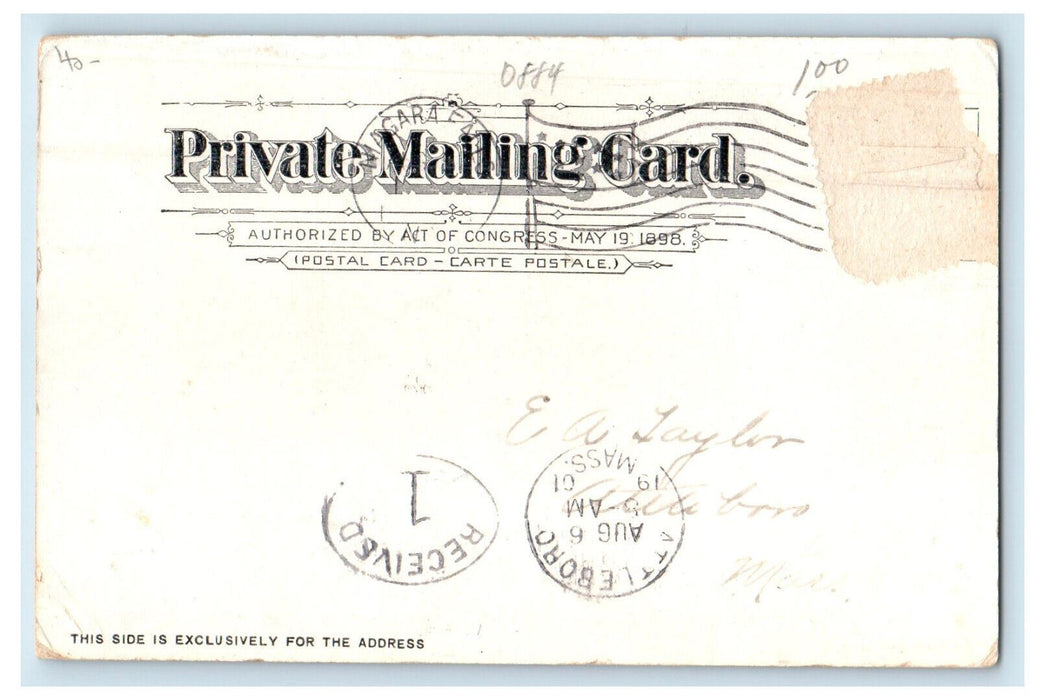 1901 Imperial Hotel Niagara Falls, New York NY PMC Posted Postcard