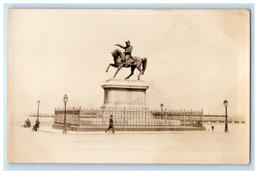 c1920's Napoleon Monument Cherbourg France RPPC Photo Unposted Vintage Postcard