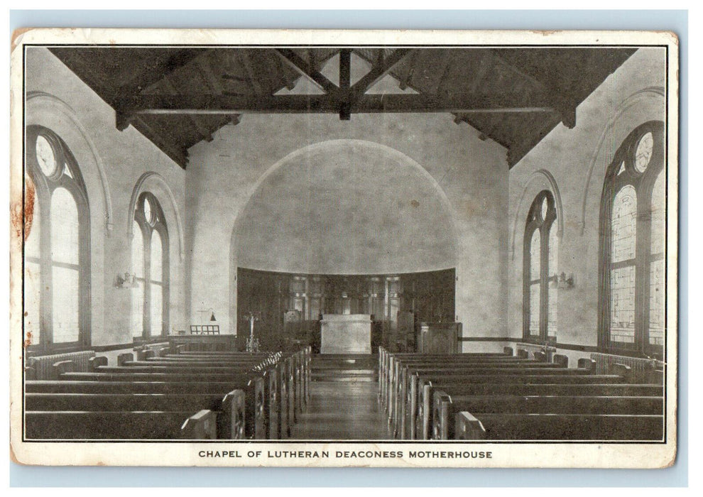 1920 Chapel of Lutheran Deaconess Motherhouse Baltimore MD PMC Postcard