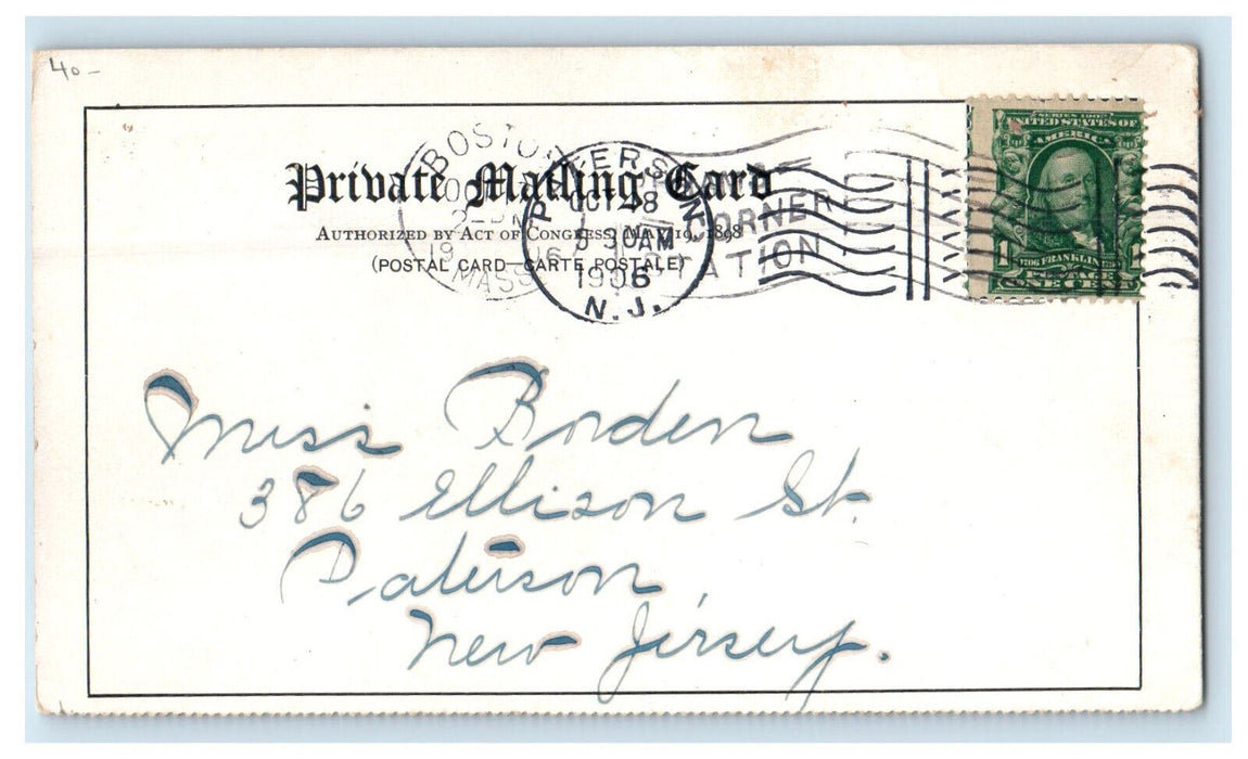 1906 A Jamaica Road United Fruit Co's Steamship Lines PMC Posted Postcard