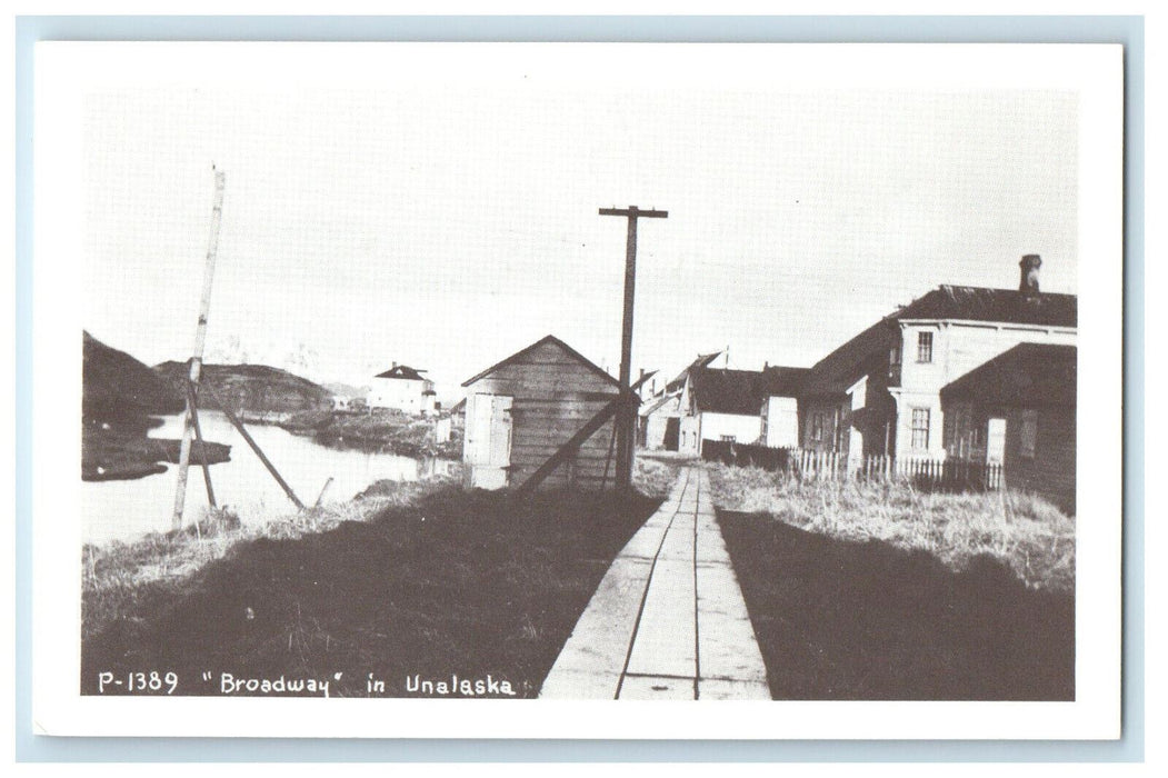 1930 View of Bishops House Broadway in Unalaska, Alaska Vintage Postcard