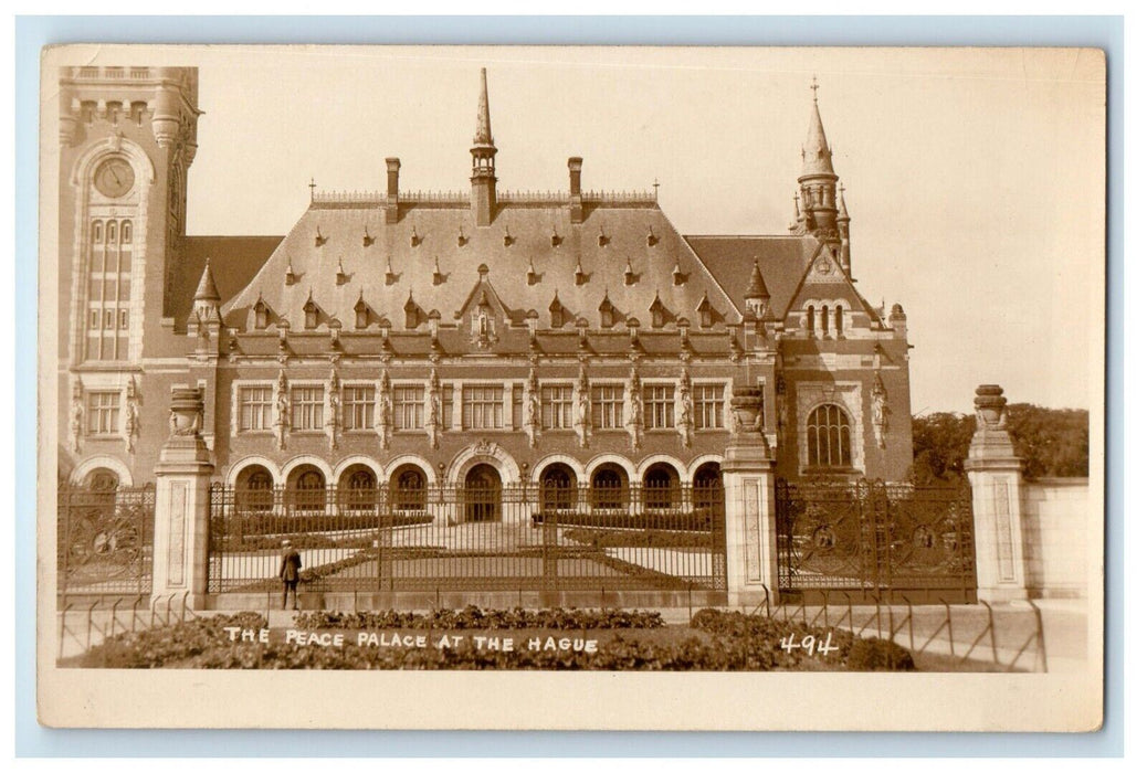 c1920's The Peace At The Hague Netherlands RPPC Photo Unposted Vintage Postcard