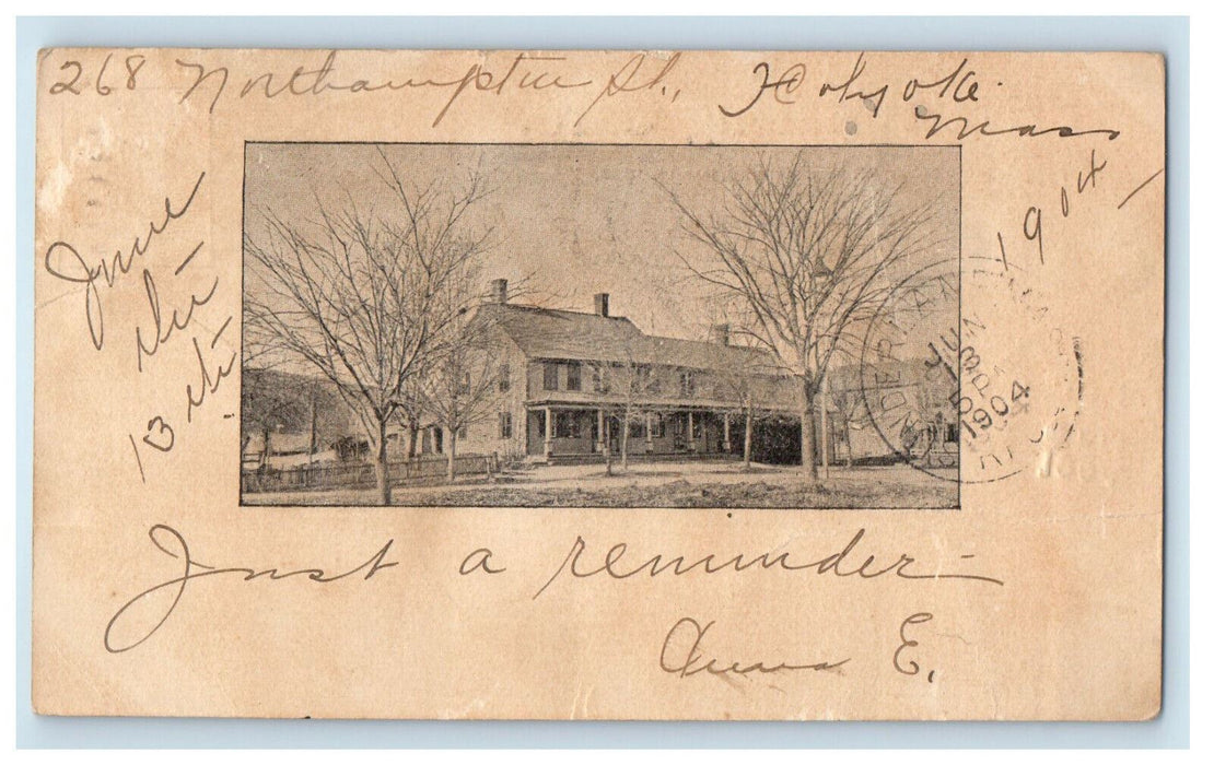 1904 House in 268 Northampton St. Holyoke MA Deerfield MA PMC Postcard