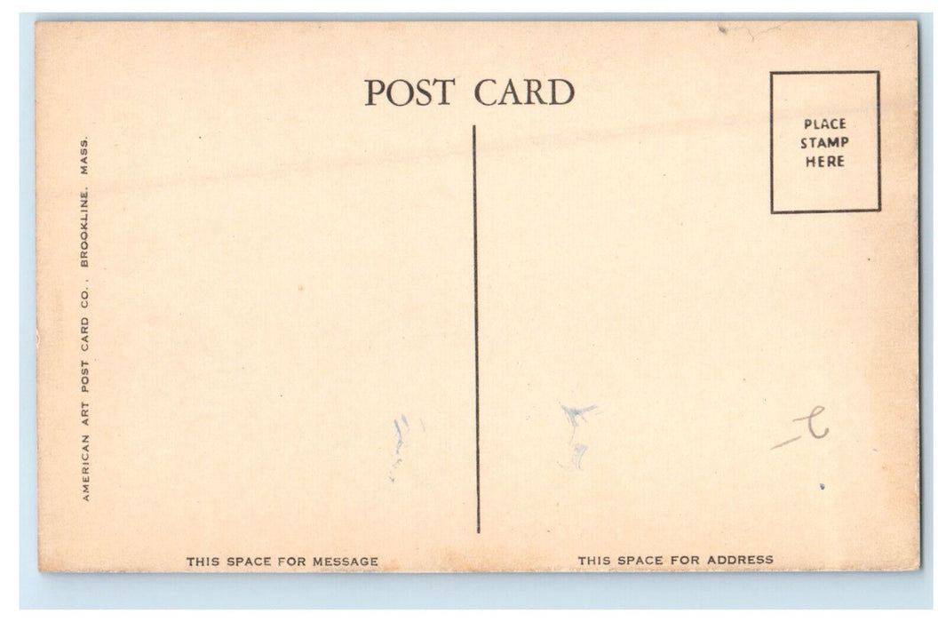 c1940s First Parish Church, Yarmouth Maine ME Unposted Vintage Postcard