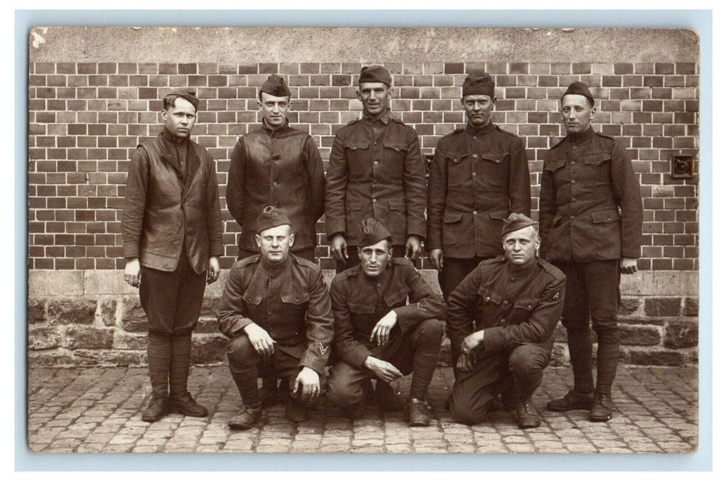 1918 WWI 3rd Army Soldiers Coblenz Germany RPPC Photo Antique Postcard