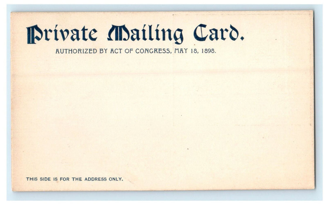 c1900s Scene of Two Men Riding Boat and Boat Landing PMC Unposted Postcard
