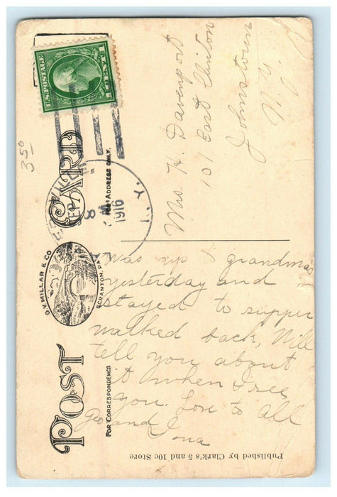 1916 South Grand Street Boat House Lawyersville Cobleskill New York NY Postcard
