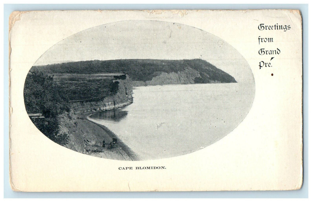 c1905s Cape Blomidon, Greetings from Grand Pre Nova Scotia CA PMC Postcard