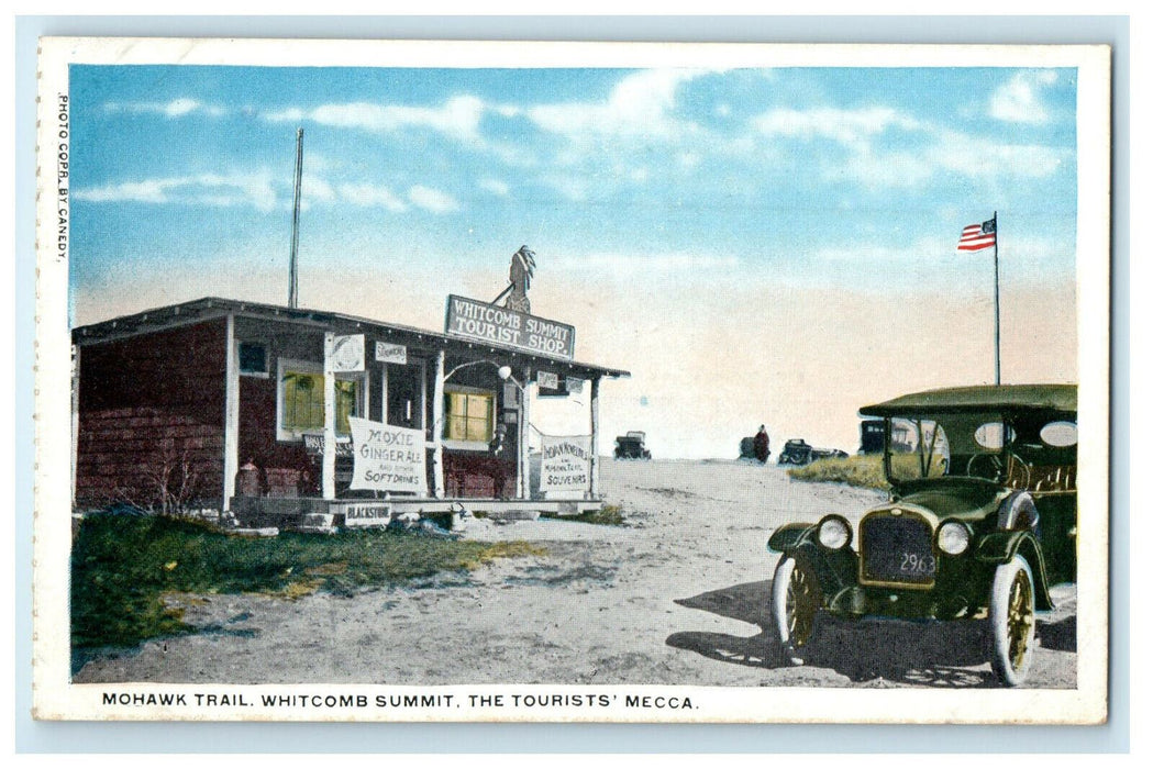 c1930s Mohawk Trail Whitcomb Summit The Tourists Mecca Massachusetts MA Postcard