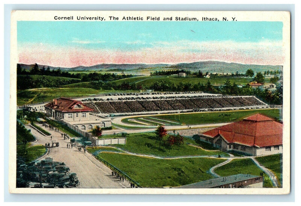 The Athletic Field And Stadium Cornell University Ithaca New York NY Postcard