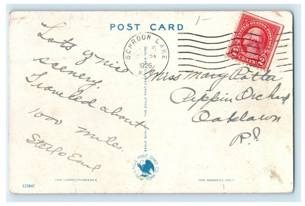 1926 Ausable Chasm Alaska Silver Ox Farm Exhibition Adirondack Mts. NY Postcard