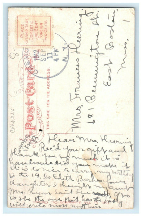 1912 Women's Federation Building Elmira Chemung New York NY Antique Postcard