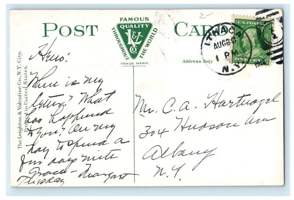 1912 Lincoln Hall Civil Engineering Architecture Cornell University NY Postcard