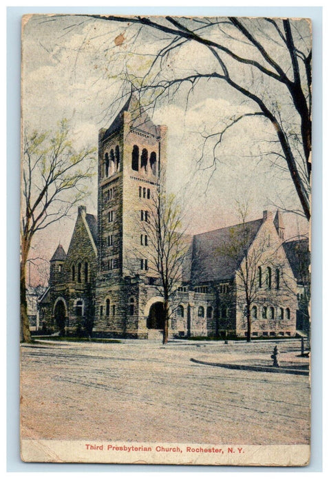 1907 Third Presbyterian Church Rochester New York NY Posted Antique Postcard