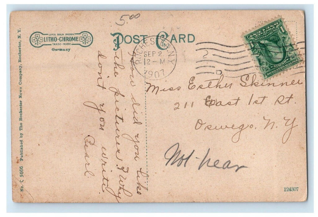 1907 Third Presbyterian Church Rochester New York NY Posted Antique Postcard