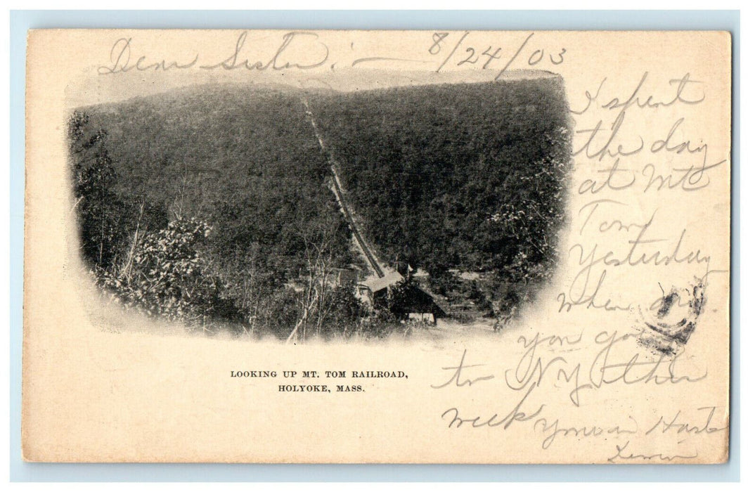 1903 Rockville CT. Mt. Tom Railroad Holyoke Massachusetts MA PMC Postcard