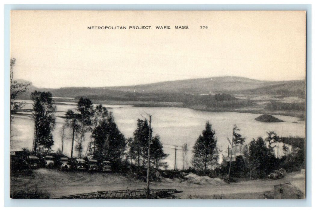 c1930s Lake Scene, Metropolitan Project Ware, Massachusetts MA Postcard