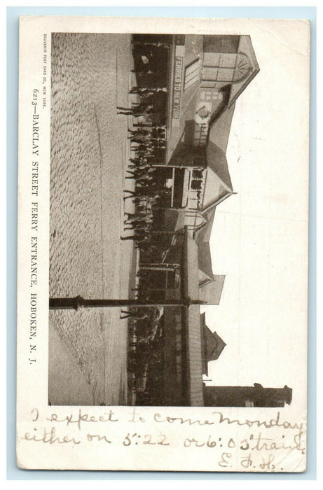 1905 Barclay Street Ferry Entrance, Hoboken New Jersey NJ, Danbury CT Postcard