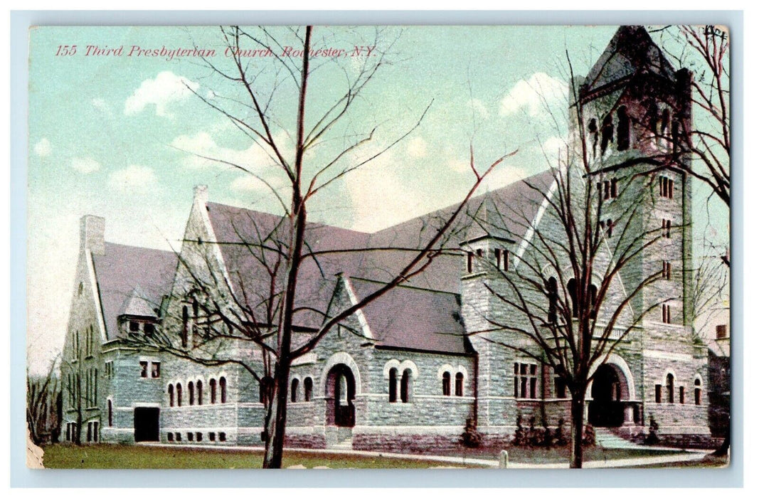 c1910s Third Presbyterian Church Rochester New York NY Unposted Antique Postcard