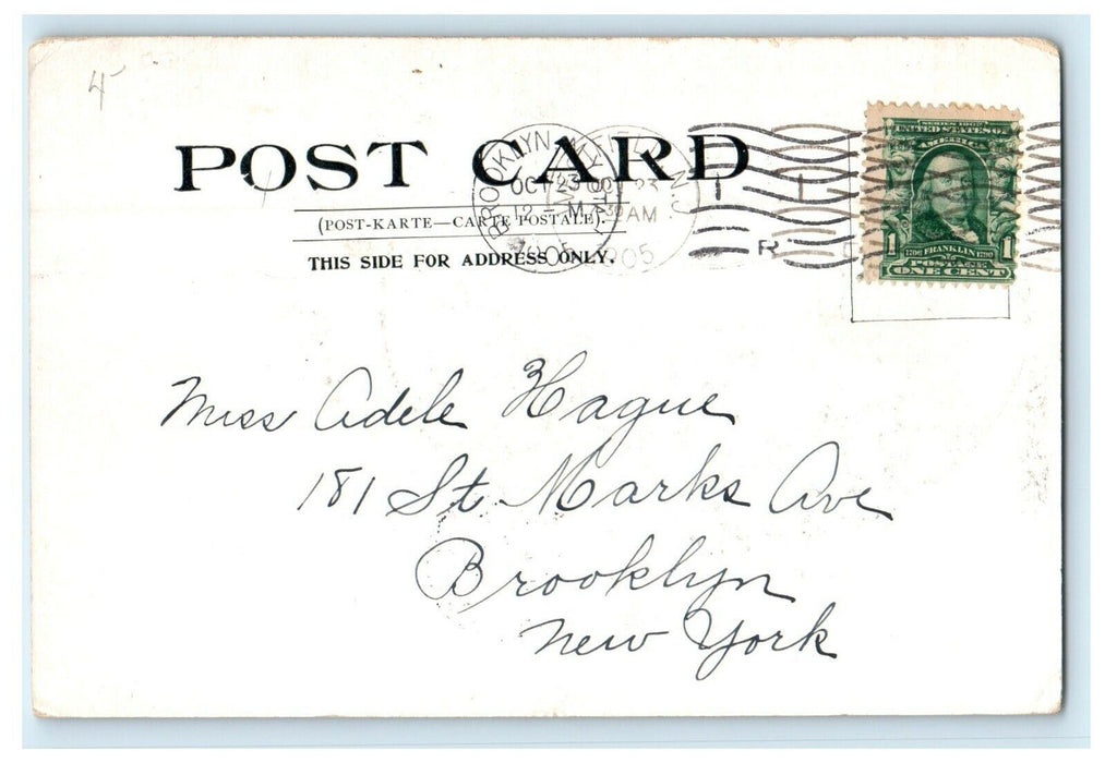 1905 The View Of Presbyterian Church Westfield New Jersey NJ Antique Postcard