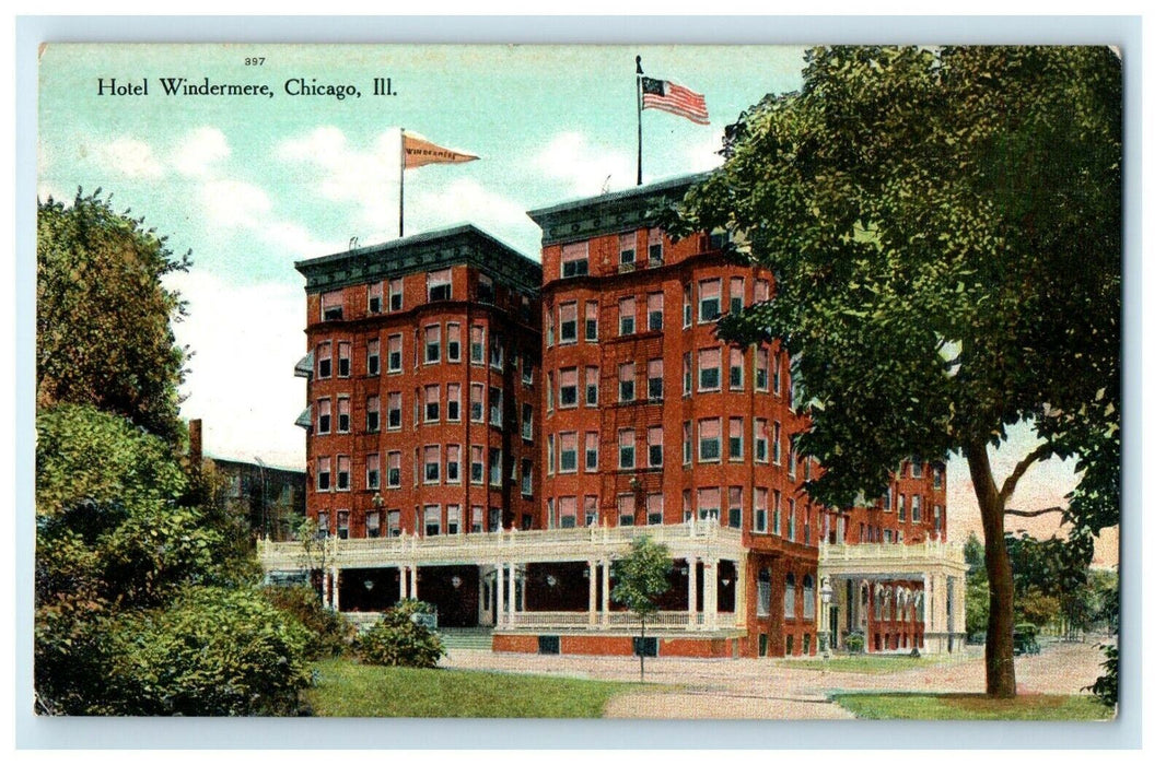 c1910's Hotel Windemere Building Chicago Illinois IL Unposted Antique Postcard