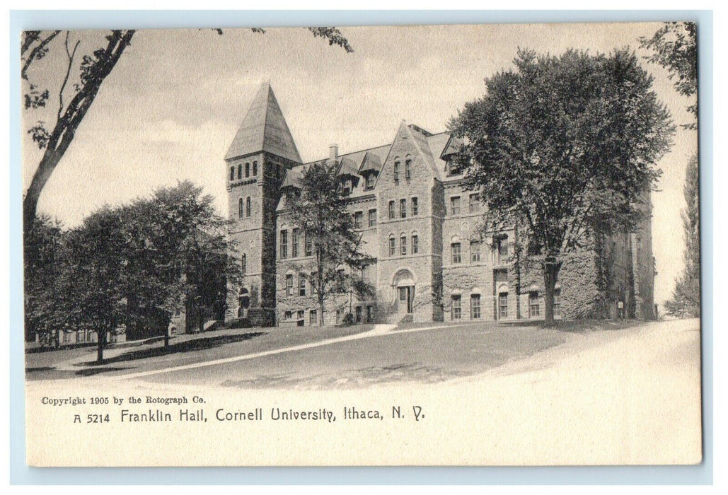 c1905 Franklin Hall Cornell University Ithaca New York NY Rotograph Postcard