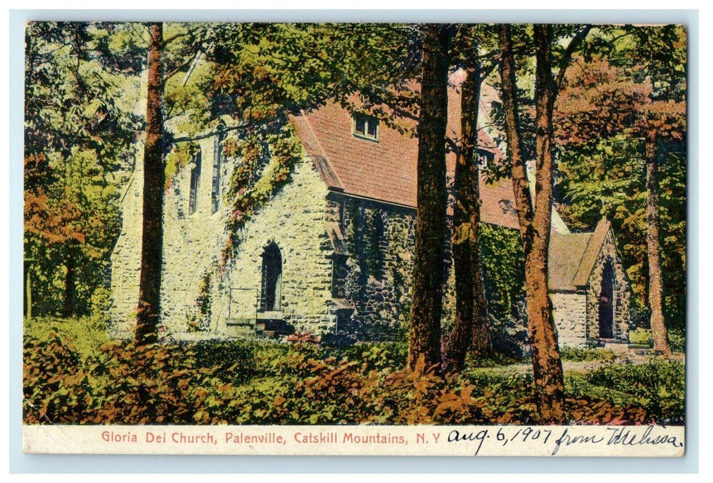 1907 Gloria Dei Church Palenville Catskill Mountains New York NY  Postcard