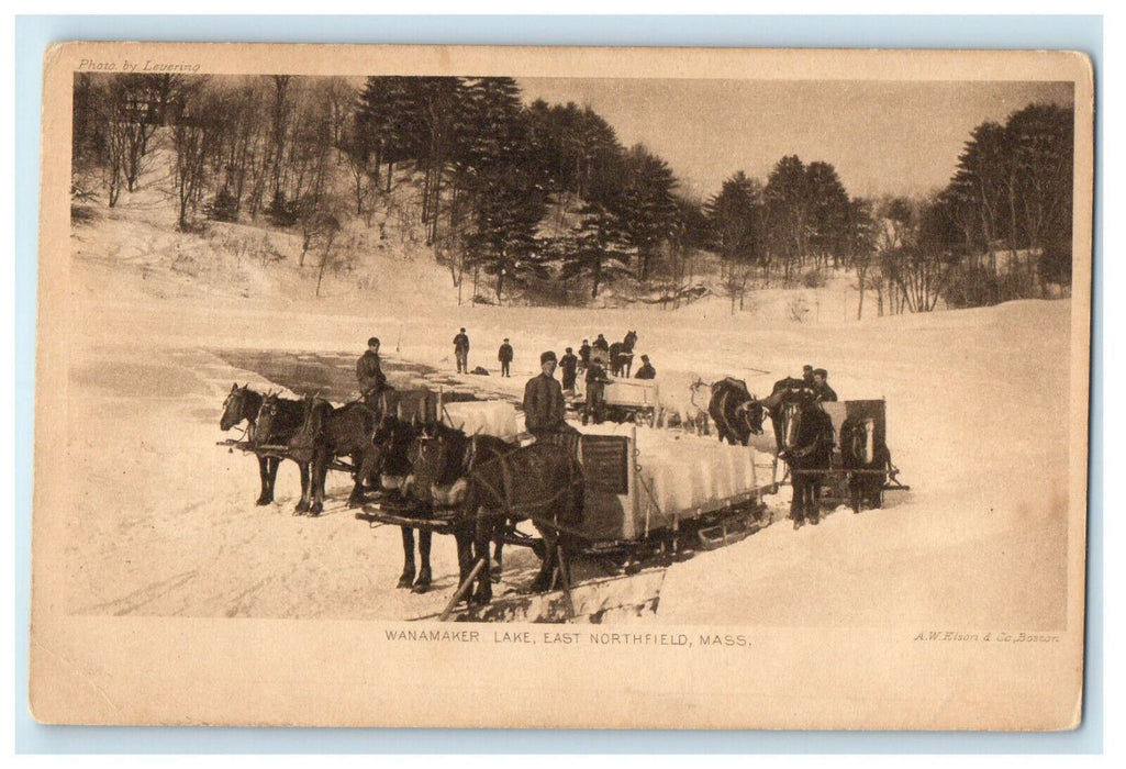 c1920 Wanamaker Lake, East Northfield, Massachusetts MA Unposted Postcard